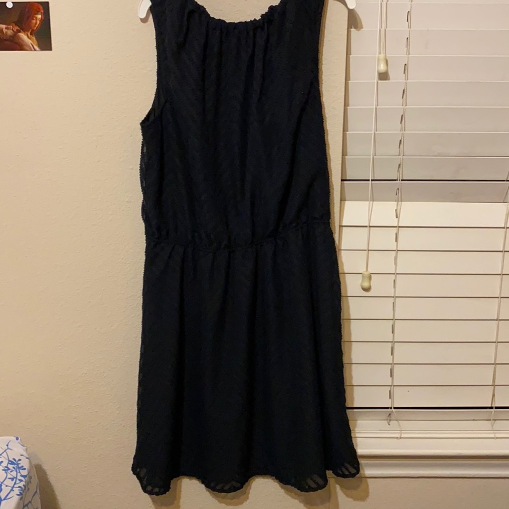 Black sleeveless midi dress
